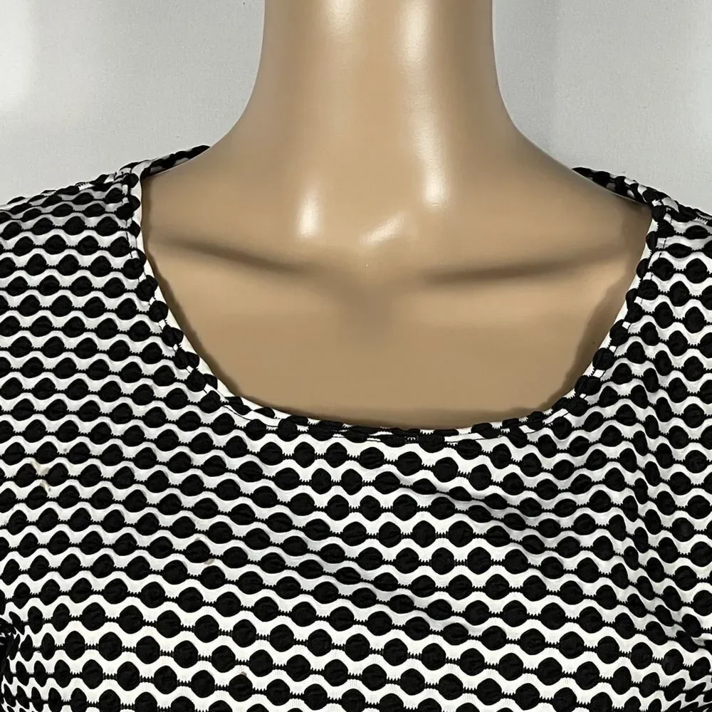 Ruby Rd. Black and White Pattern Blouse - Picture 2 of 8
